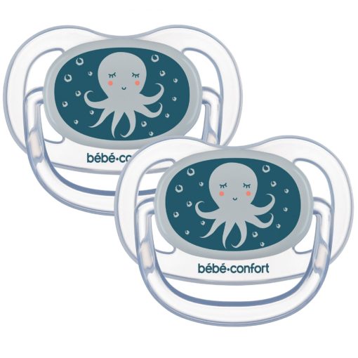 Bebe Confort 2 Sucettes Physio Air Confort Phospho 18-36m Octopus