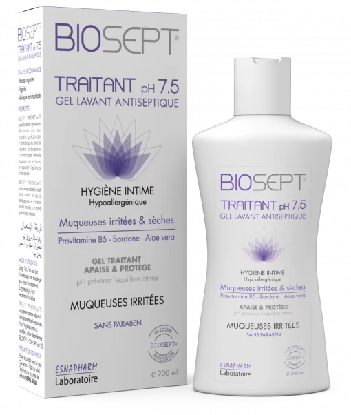 Biosept Traitant ph 7.5 gel Antiseptique 200ml