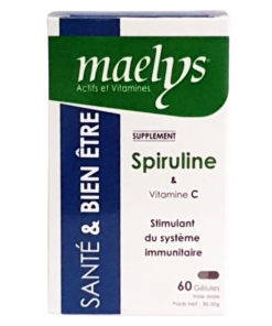 Maelys Spiruline et vitamine C 60 Gélules