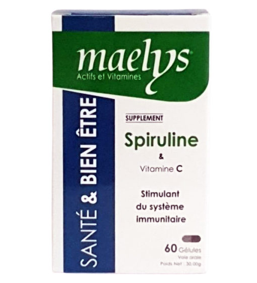 Maelys Spiruline et vitamine C 60 Gélules