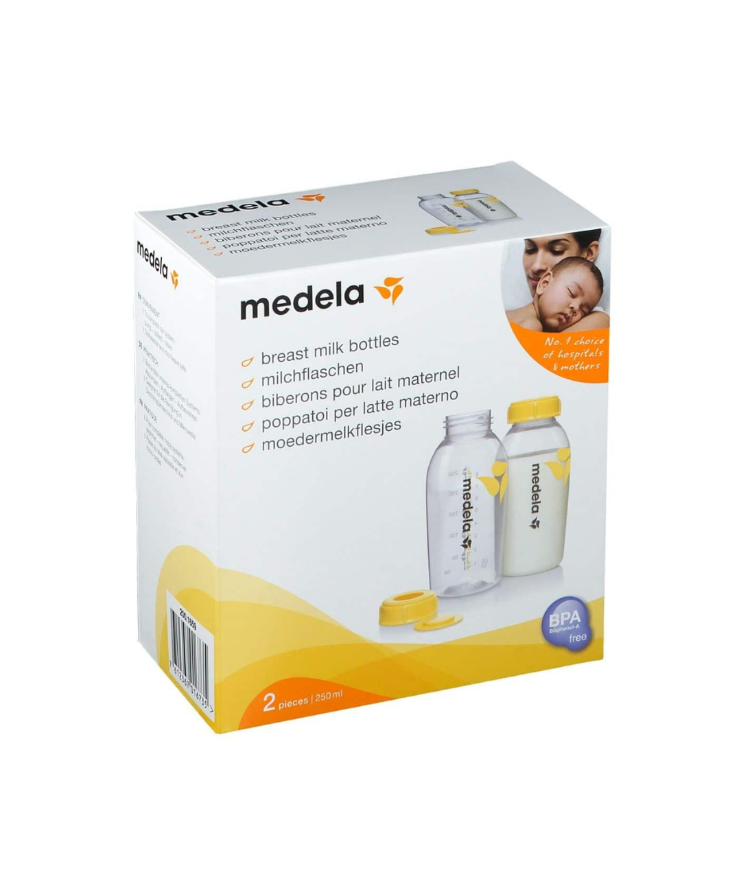Medela 2 Biberon pour lait Maternel 250ml 008.0075 - Citymall