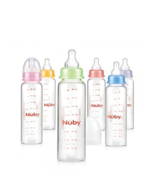 Nuby bib en verre standard 240ml+3m ID1179