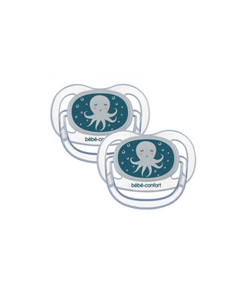 Bebe Confort 2 Sucettes Physio Air Confort Phospho 6-18m Octopus