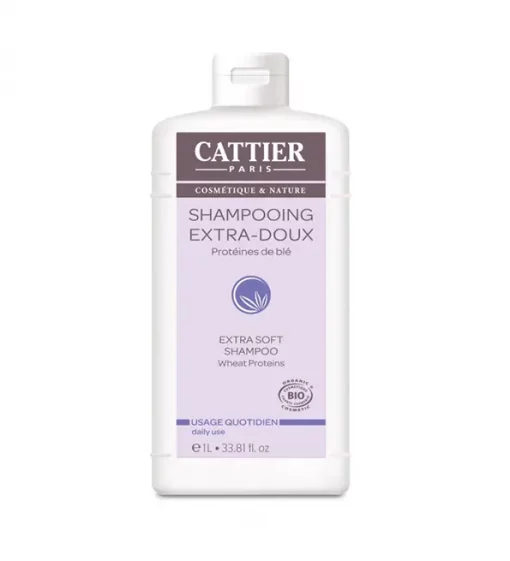 Cattier Shampooing Extra doux Usage Frequent 1L