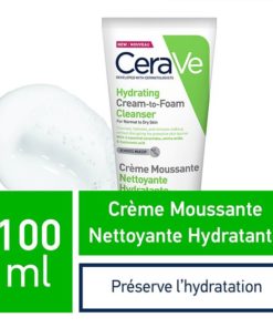 CeraVe Crème Moussante Nettoyante Hydratante Peau Normale à Sèche 100ml