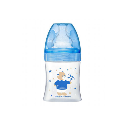 Dodie Biberon Sens Tet Plate Bleu Ourson 0-6m 150mlDodie Biberon Sens Tet Plate Bleu Ourson 0-6m 150ml