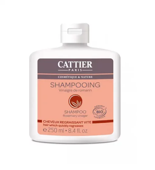 Cattier Shampooing vinaigre de romarin Cheveux Regraissant vite 250ml