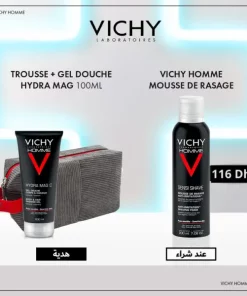 Vichy Homme Mousse À Raser Anti-Irritations Peau Sensible | 200ml Trousse