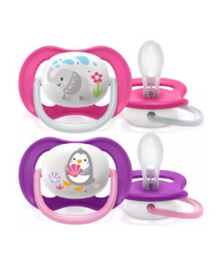 AVENT sucettes Ultra Air Animals Filles 6-18 Mois
