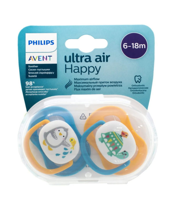 AVENT 2 Sucettes ULTRA Air Animals Garçon 6 18 Mois Citymall