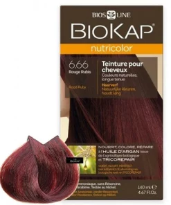 Biokap nutricolor Teinture Pour Cheveux 6.66 Rouge Rubis 140ml