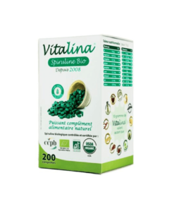 Vitalina Spiruline Bio 100% Naturelle 200 Comprimés 100g
