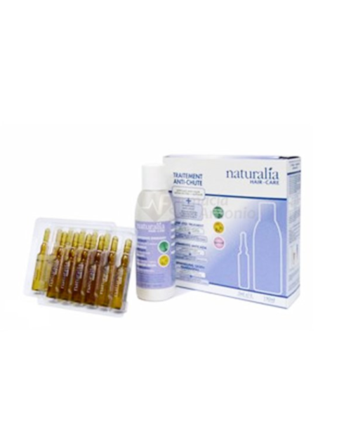 NATURALIA Traitement Anti-chute 12 Ampoulesx5 ml + Shampooing 150 ml