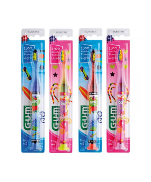 GUM Brosse à Dents Timer Light Souple - 7/9 ans