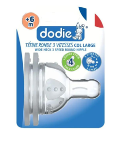 Dodie – Tétines Col Large (6M +) Liquide Épais 3 Vitesses Débit 4 (X2)