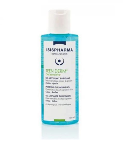 Isis Pharma teen derm gel nettoyant purifiant sensitive 100ml