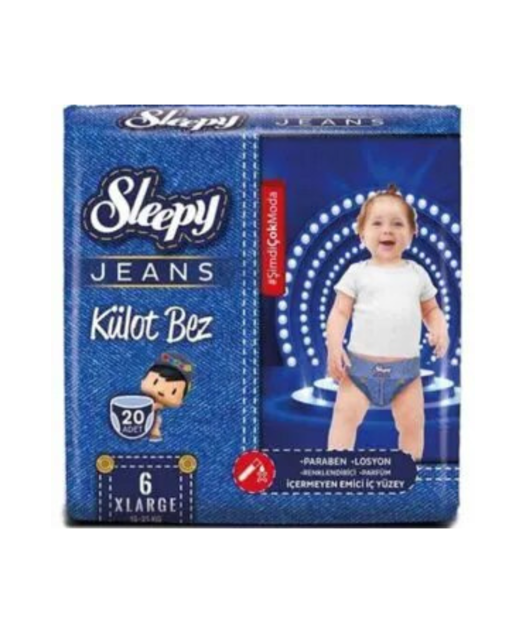 Sleepy Jeans Couche-Culotte Taille 6 XLarge (15-25 KG) - Citymall