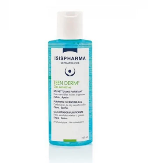 Isis Pharma teen derm gel nettoyant purifiant sensitive 100ml