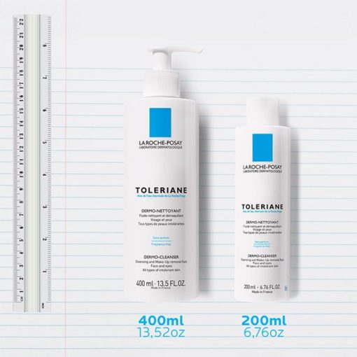 LA ROCHE POSAY Toleriane Dermo-Nettoyant Fluide Démaquillant Peau Intolérante 400ml