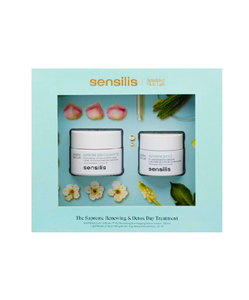 SENSILIS Coffret Supreme Renewal Detox Day Cream 50ML + Contour Des Yeux 15ML