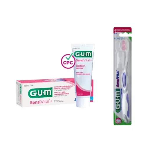 Gum Dentifrice sensivital + brosse a dent 509 6070+