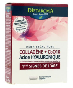 DIETAROMA derm'ideal plus collagene + coq10 acide hyaluronique b60 comp