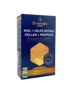 DIETAROMA LA RUCHE Miel + Gelee Royale + Pollen + Propolis 20 Ampoules