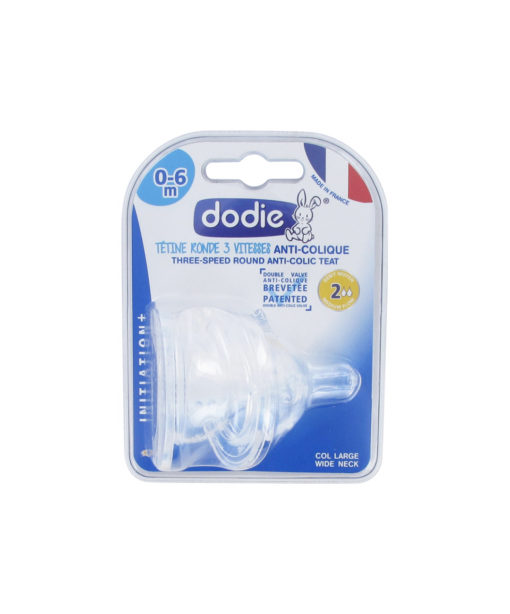 DODIE Tetine Ronde 3 Vitesses Anti-Colique 0-6mois