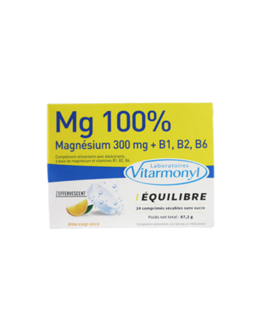 VITARMONYL MG 100% Vitamines B6, B2, B1 et 300 MG de Magnésium 24 Comprimés