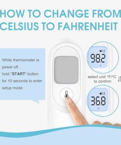 Yuwell Thermomètre Frontal infrarouge Sans Contact pour Enfants Bébé et Adultes