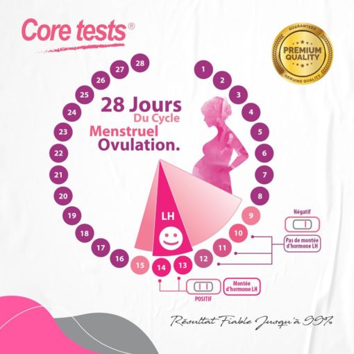 CoreTests pack 5 Tests d'ovulation précis efficace et rapide