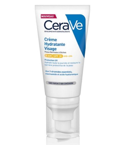 Cerave Crème Hydratante Visage SPF30 52ml Peaux Normales à Sèches