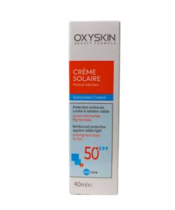 OXYSKIN CREME SOLAIRE PEAUX SECHES SPF 50+ 40 ML