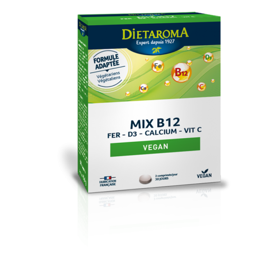 DIETAROMA MIX B12 VEGAN 60 COMPRIMÉS– Trouvez chez CITYMALL, La référence N1 de la parapharmacie en ligne au Maroc.