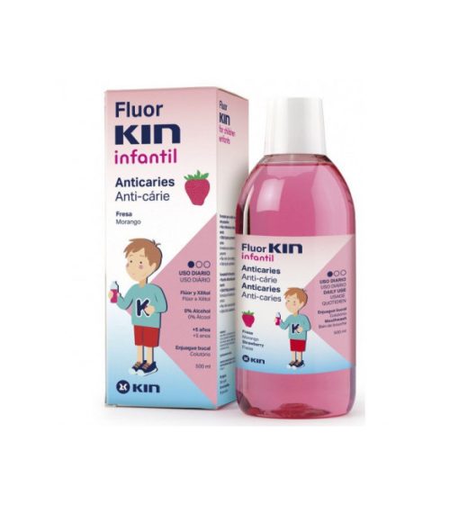 Kin Fluor Bain de bouche enfant Fraise 500ml