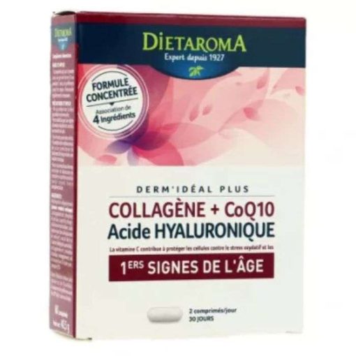 DIETAROMA DERMIDEAL PLUS COLLAGENE + COQ10 – Trouvez chez CITYMALL, La référence N1 de la parapharmacie en ligne au Maroc.