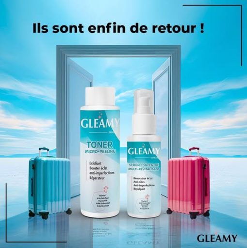 Gleamy Toner Micro-Peeling 100ml+Gleamy Serum Concentre Multi-revitalisant 50ml