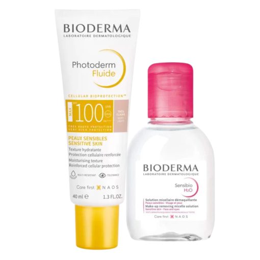 BIODERMA Photoderm Fluide Teinte Tres Claire Spf100 + Sensibio H2O 100ml OFFERT